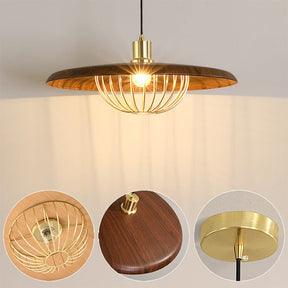 Hanglamp in houtlook