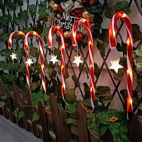 Weihnachts Solar Candy Cane Lichter