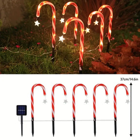 Weihnachts Solar Candy Cane Lichter