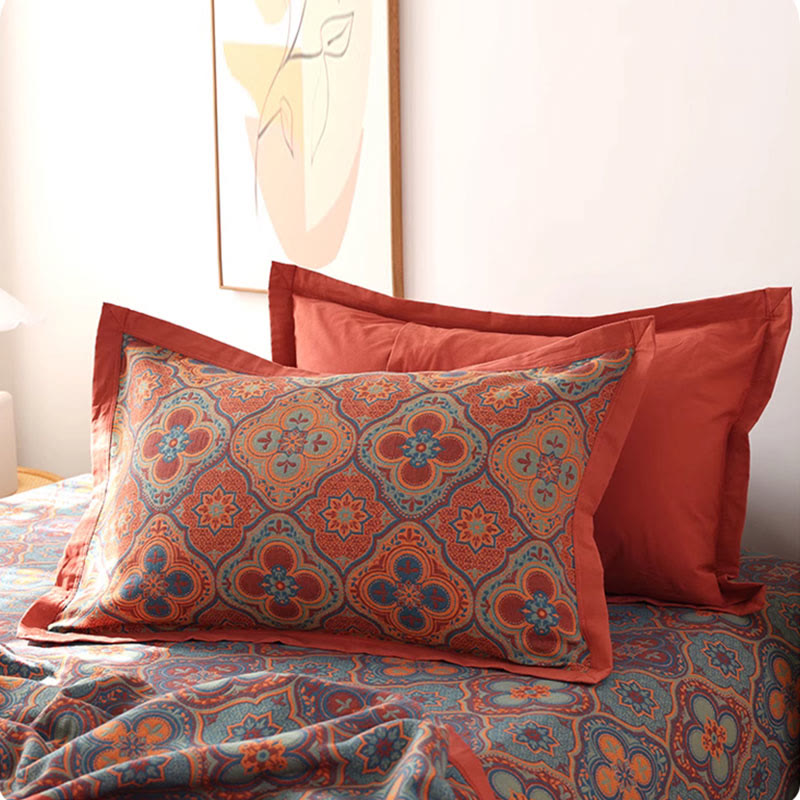 Mandala Steppdecke Baumwolle wendbar modernes Schlafzimmer Design