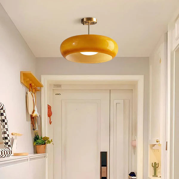 Bauhaus Deckenleuchte aus Glas