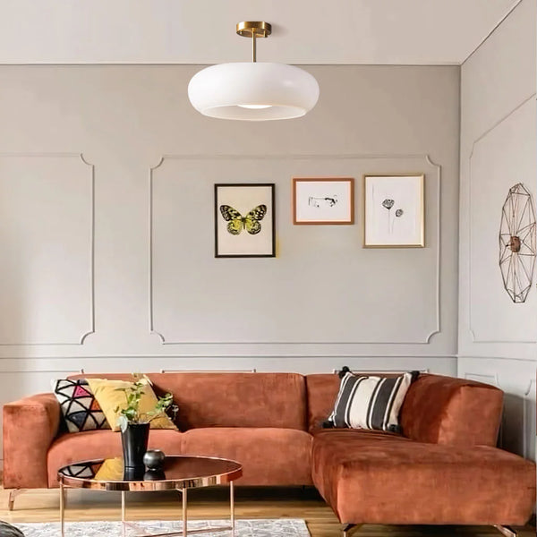 Bauhaus Deckenleuchte aus Glas