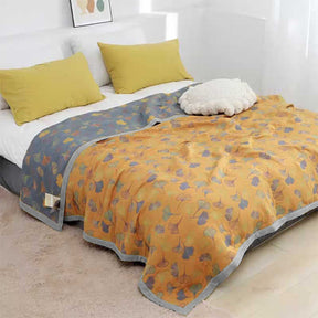 Ginkgo-Blatt Reversible Baumwollquilt