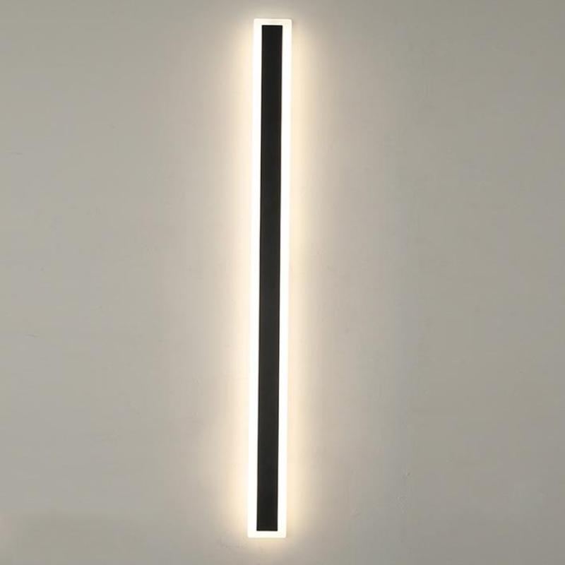 Lineare schwarze LED-Außenwandleuchte