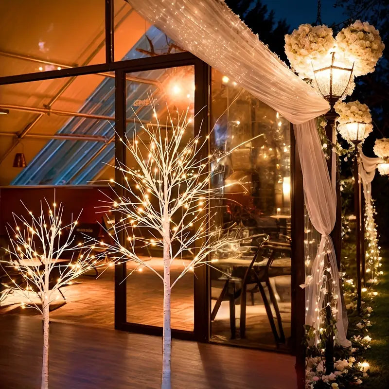Halloween & Weihnachten LED Birkenbaum
