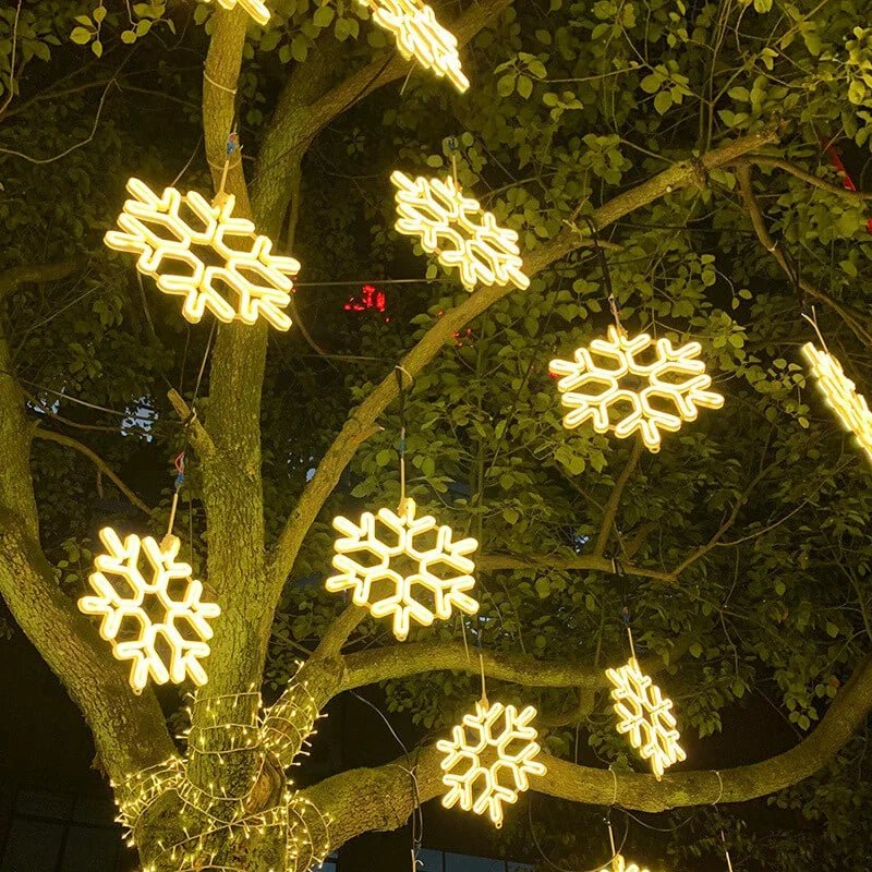 Schneeflocken-Lichter für Winterliche Festlichkeiten und Weihnachten