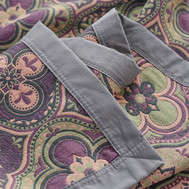 Mandala Steppdecke Baumwolle wendbar modernes Schlafzimmer Design
