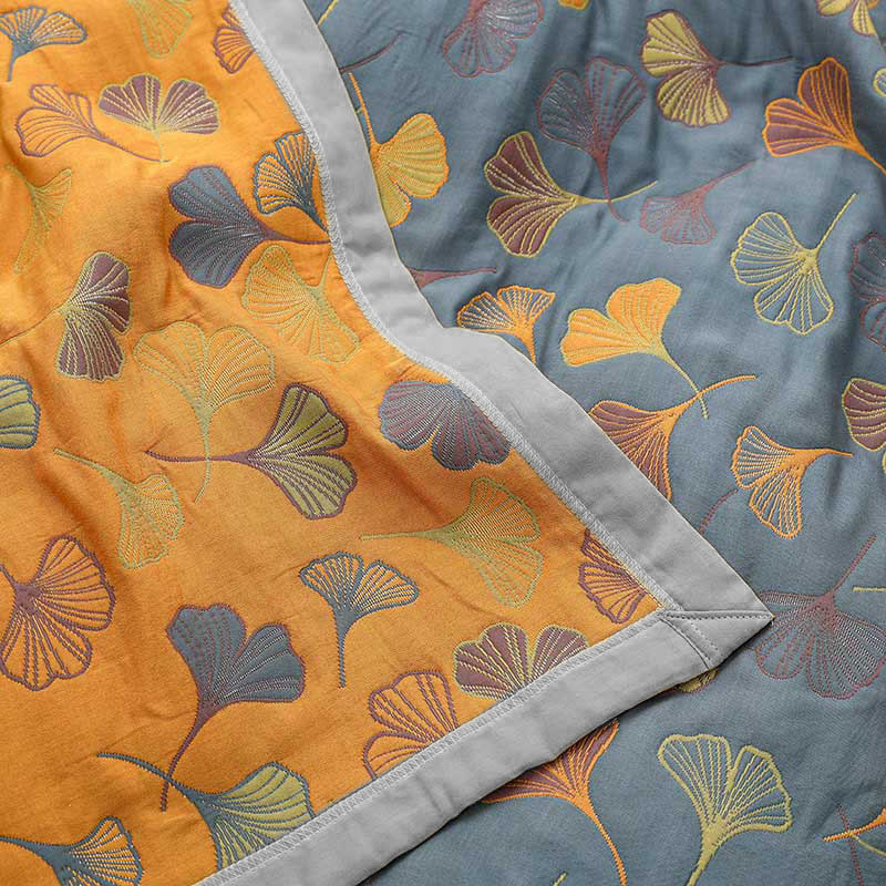 Ginkgo-Blatt Reversible Baumwollquilt