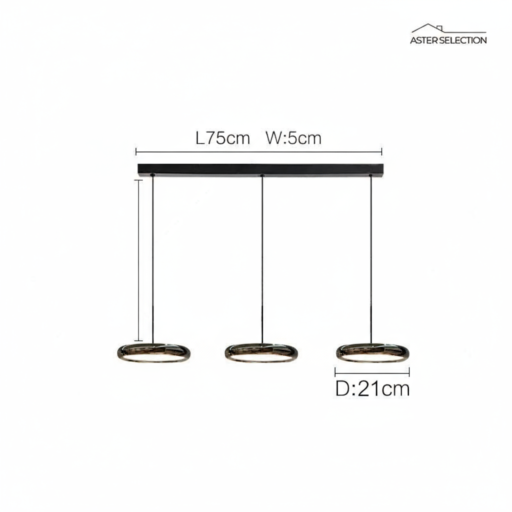 Elegante Aluminium Pendellampe
