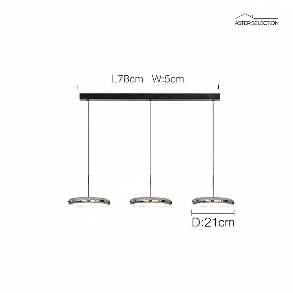 Elegante Aluminium Pendellampe