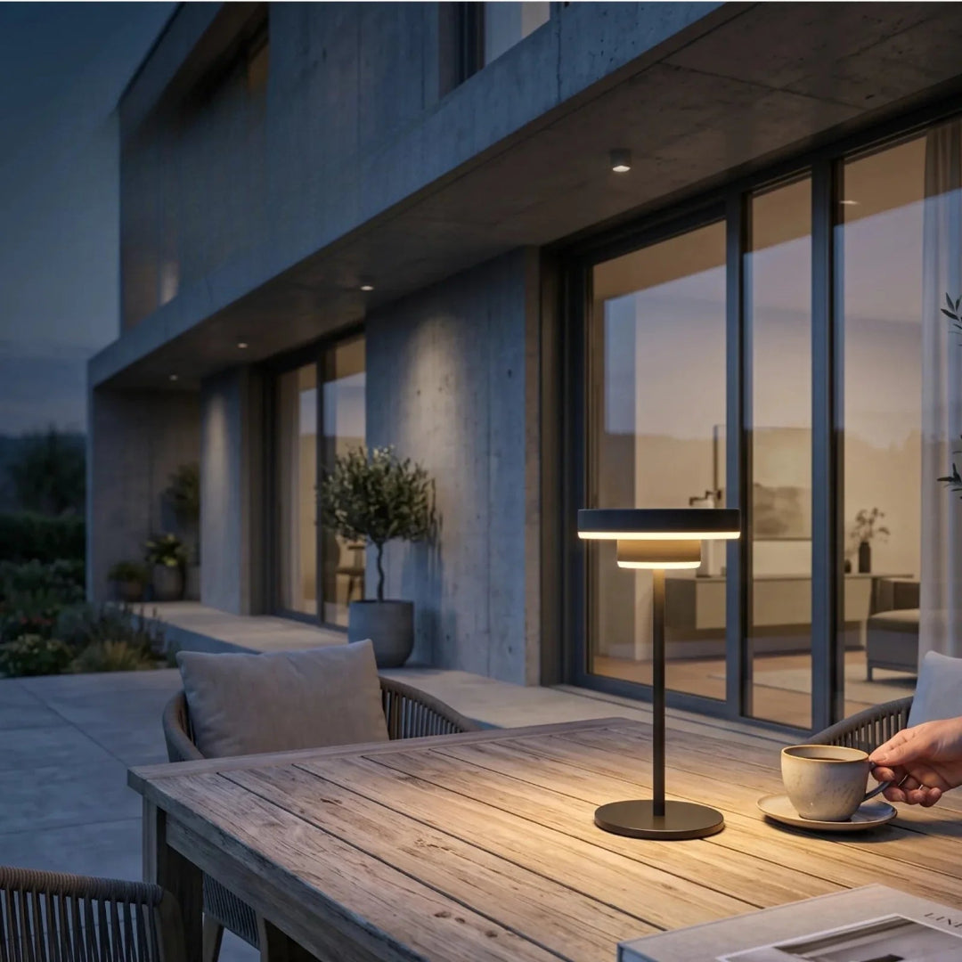 Lissera Minimalistisch Metall Solar-Tischleuchte