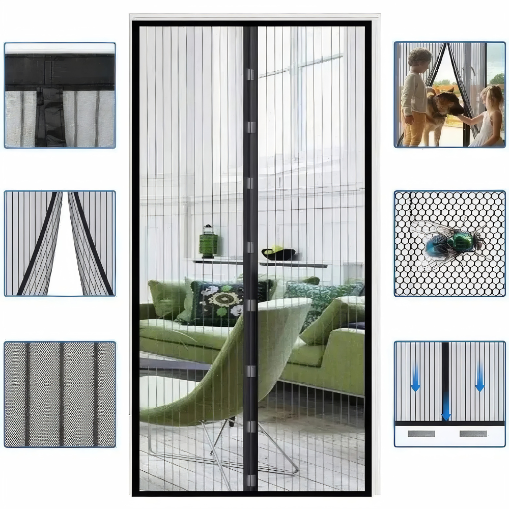 Vindaro Minimalistisch Polyester Magnet-Fliegengitter