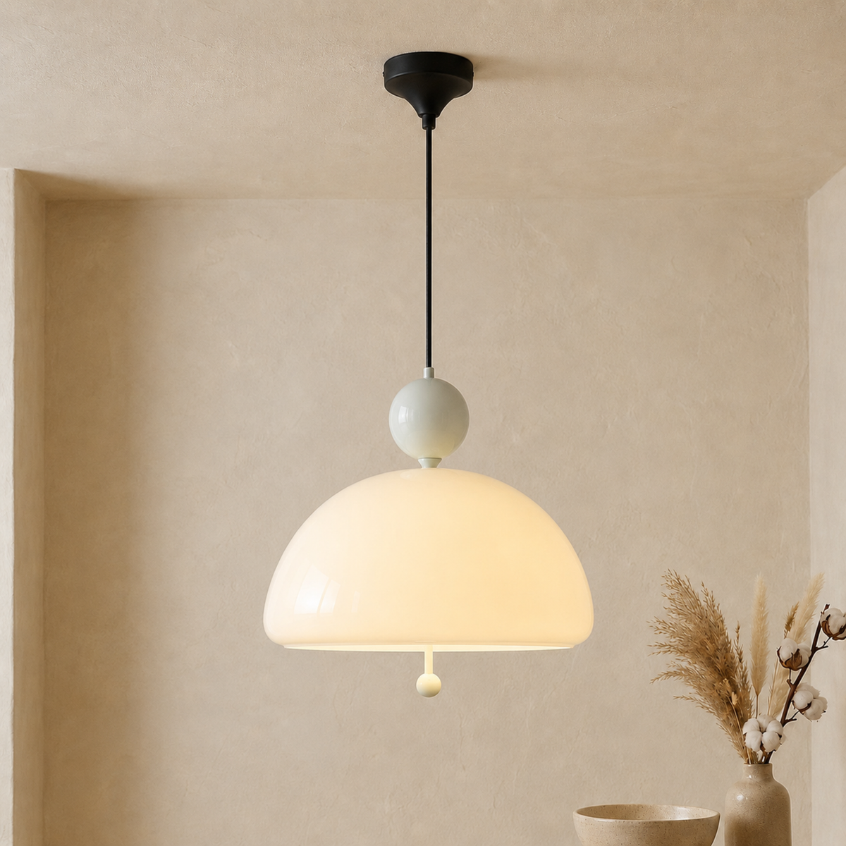 Avanora Bauhaus Opalglas Pendelleuchte