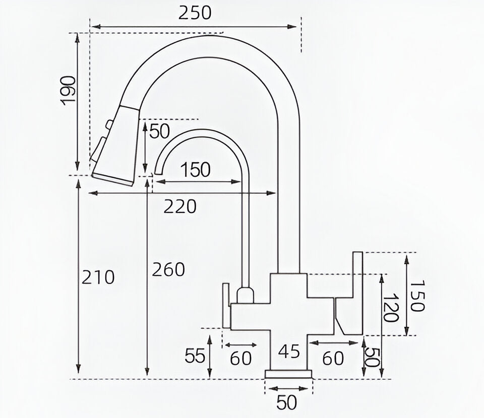 Dorvessa Moderne Messing 3-Wege-Küchenarmatur