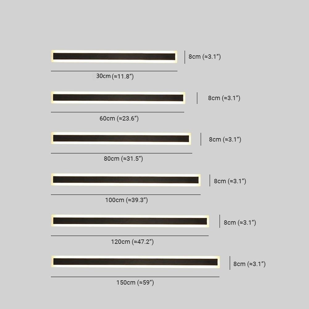 Lineare schwarze LED-Außenwandleuchte