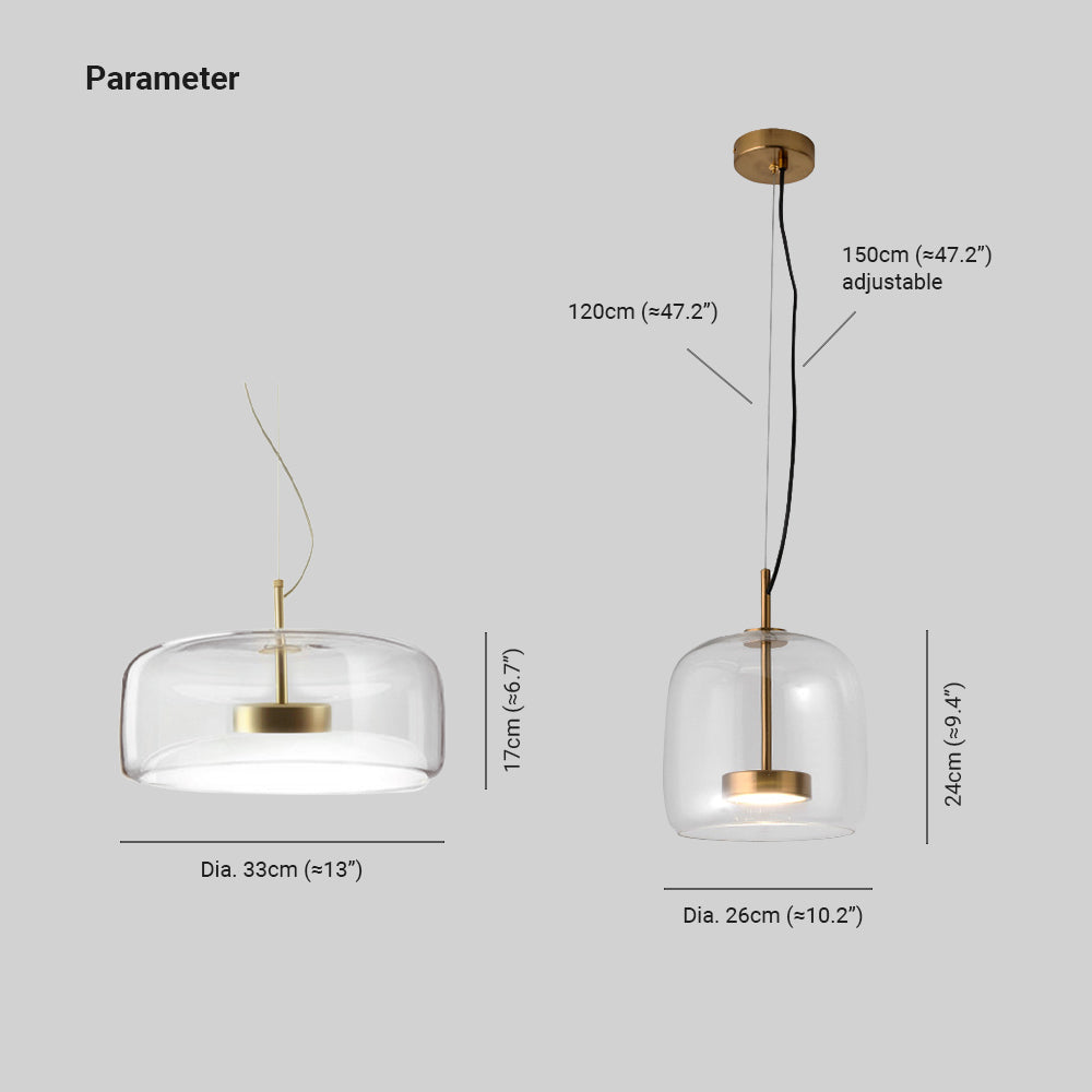 Hailie Retro LED hanglamp goud amber metaal glas slaapkamer