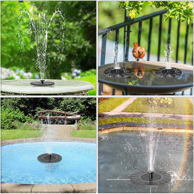 Solar fountain with LED 