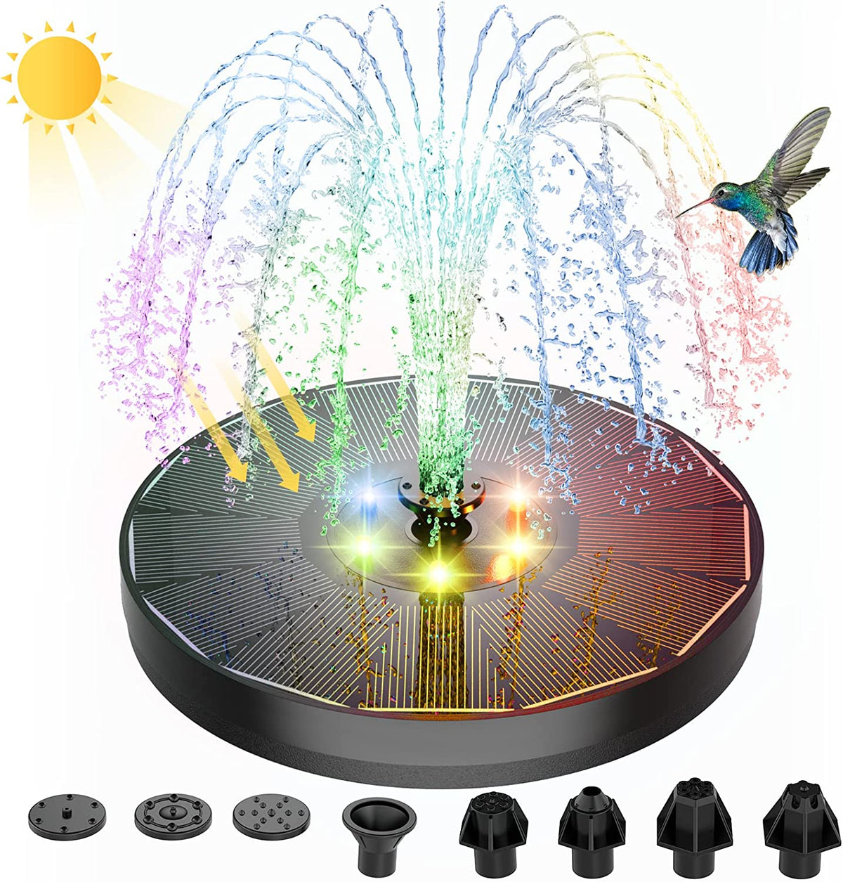 Solar Springbrunnen mit LED