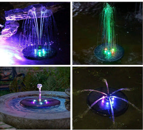 Solar fountain with LED 