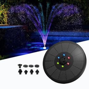 Solar fountain with LED 
