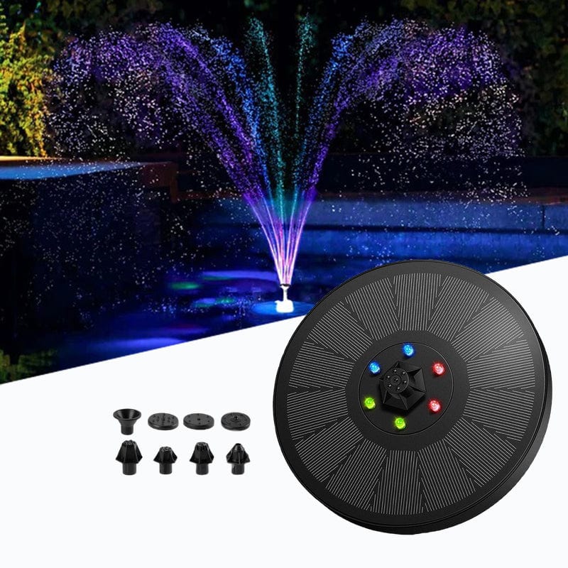Solar fountain with LED 