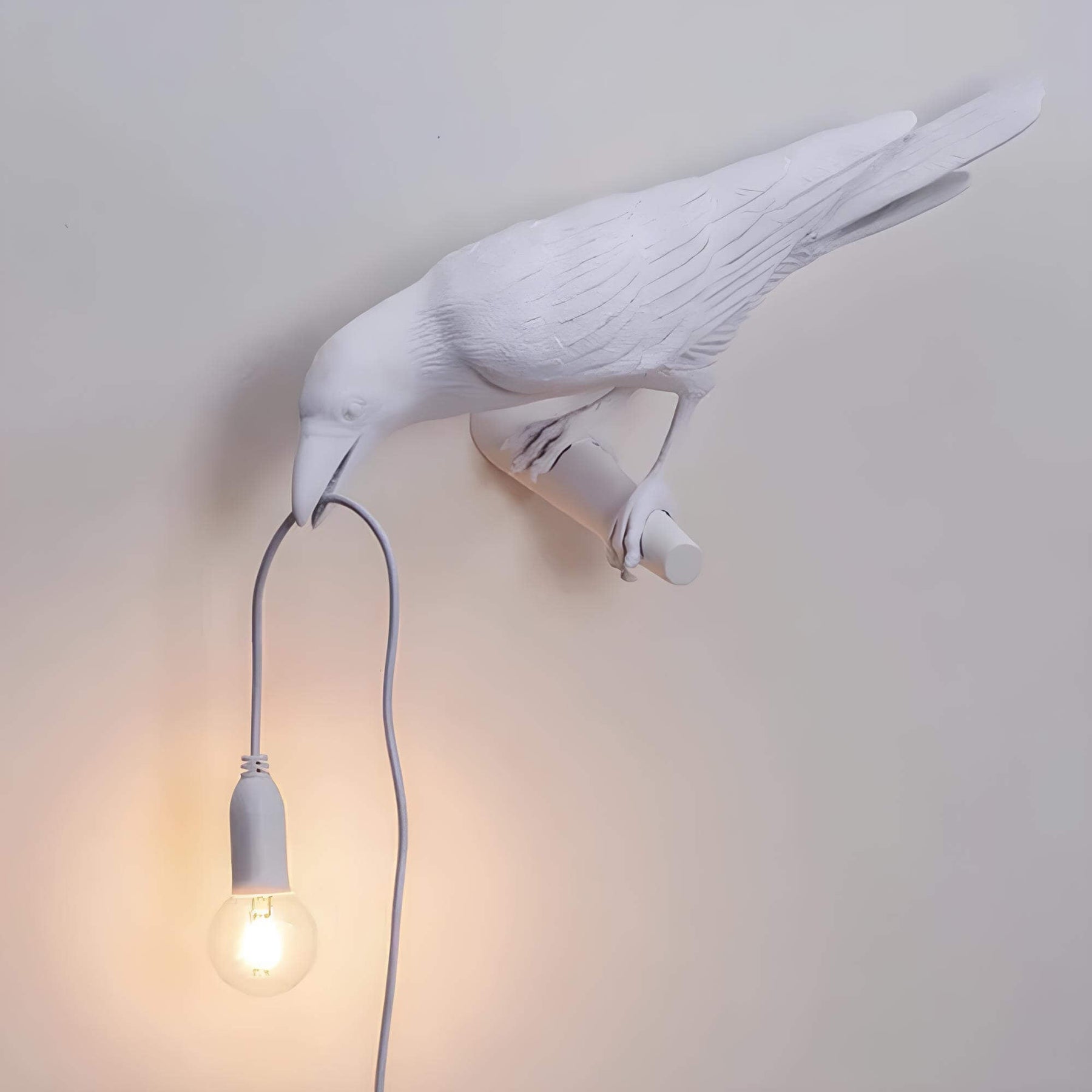 Artistieke Crow LED wandlamp