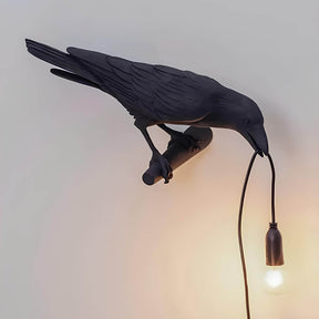 Artistieke Crow LED wandlamp