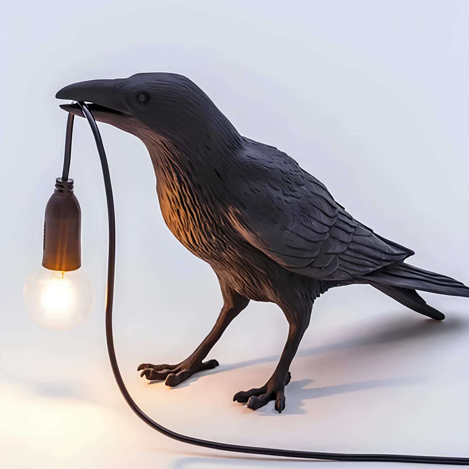 Artistieke Crow LED wandlamp