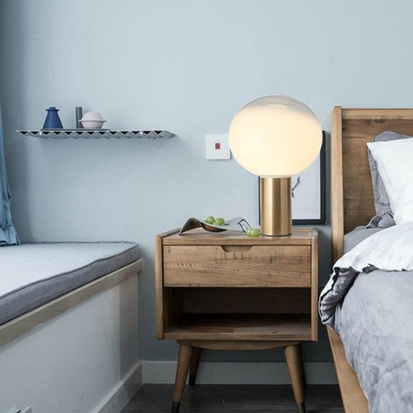 Glas Kugel Tischleuchte