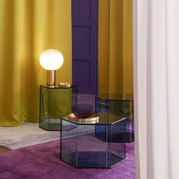 Glas Kugel Tischleuchte