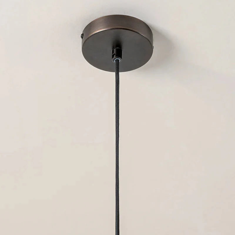 Pendelleuchte aus Alabasterglas und Bronze