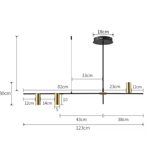 Aster Maison | Mehrflammige decken pendelleuchte