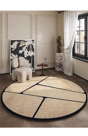 Luxe rond vloerkleed in Franse stijl 