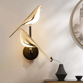 LumiBird – Scandinavische LED vogelwandlamp