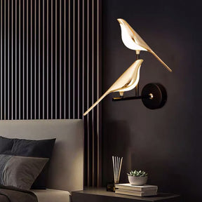 LumiBird – Scandinavische LED vogelwandlamp