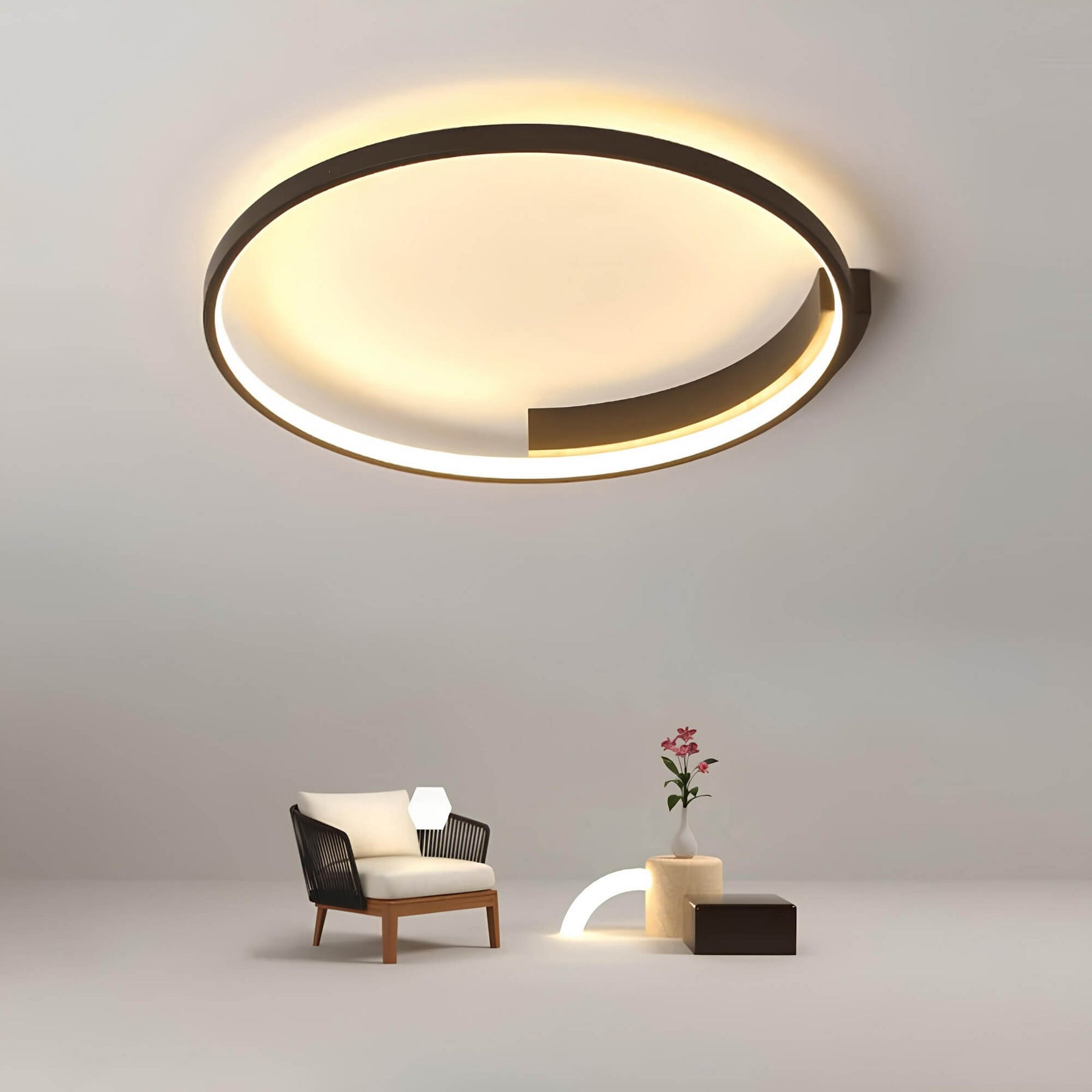 Chique LED-plafondarmatuur voor moderne woninginrichting