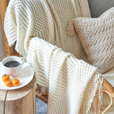 Sofa-Strickdecke im Nordic Stil