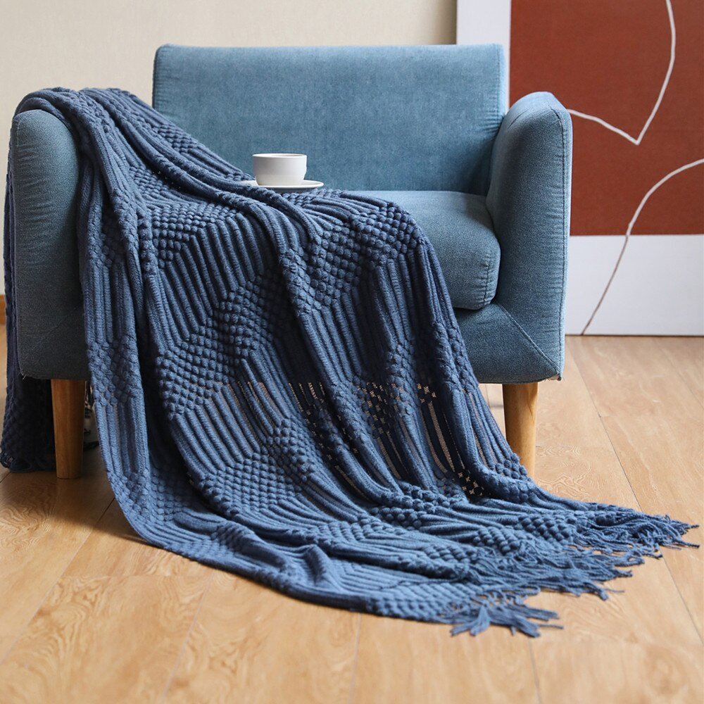 Sofa-Strickdecke im Nordic Stil