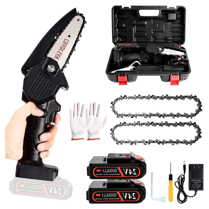 Kompakt-Kettensäge 24V Set