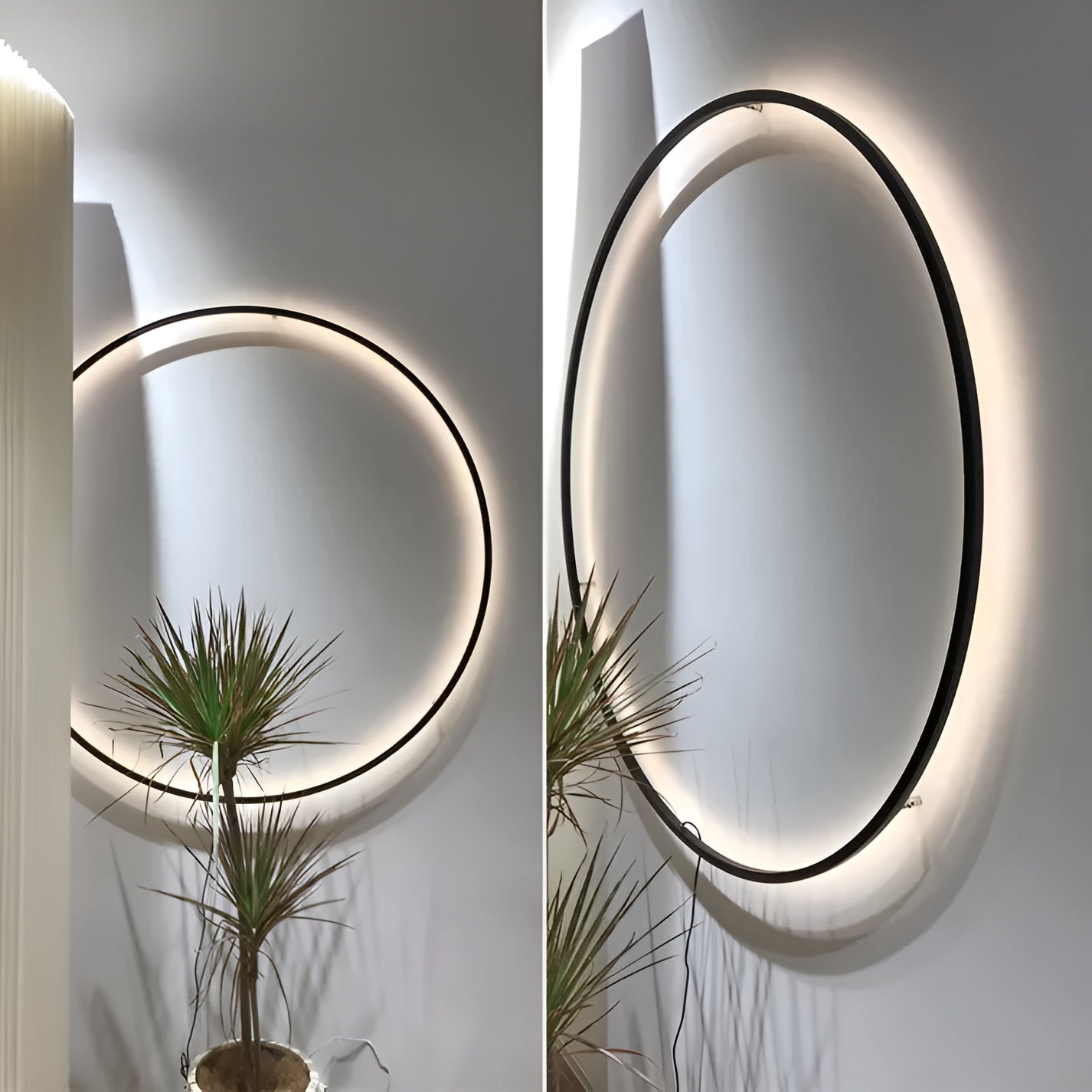 Minimalistische ronde LED-wandlamp 