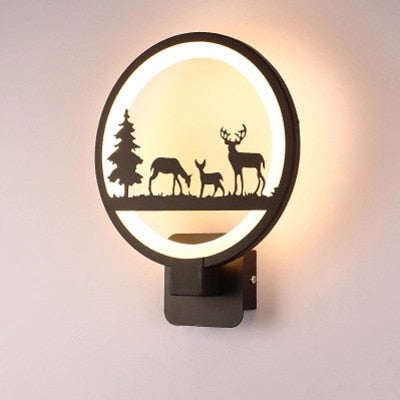 LED Wandleuchte Wald Design warmes Licht moderne Wandbeleuchtung