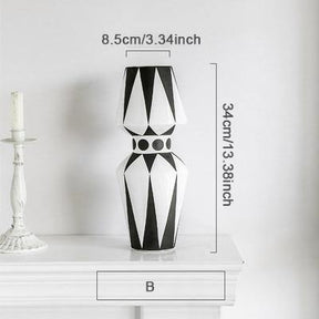 Abstrakte schwarz-weiße Designvase