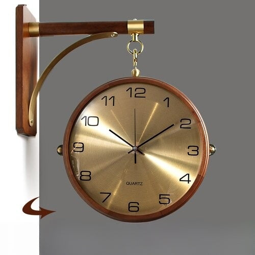 Elegante doppelseitige Wanduhr