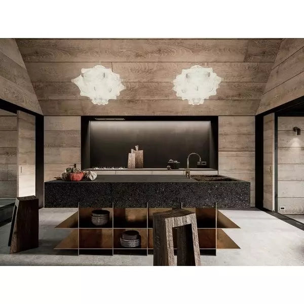 Skulpturale Kokon-Pendelleuchte