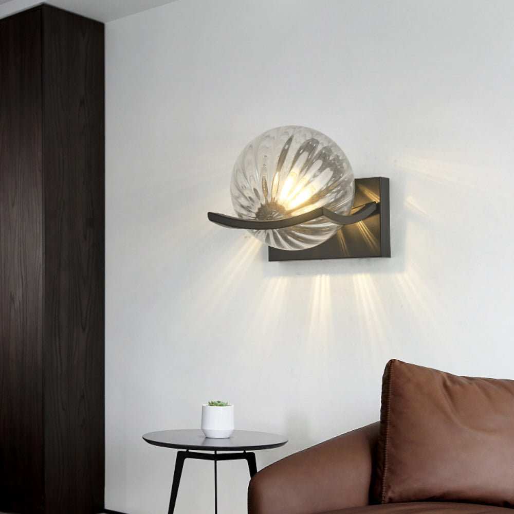 LED-wandlamp van glas