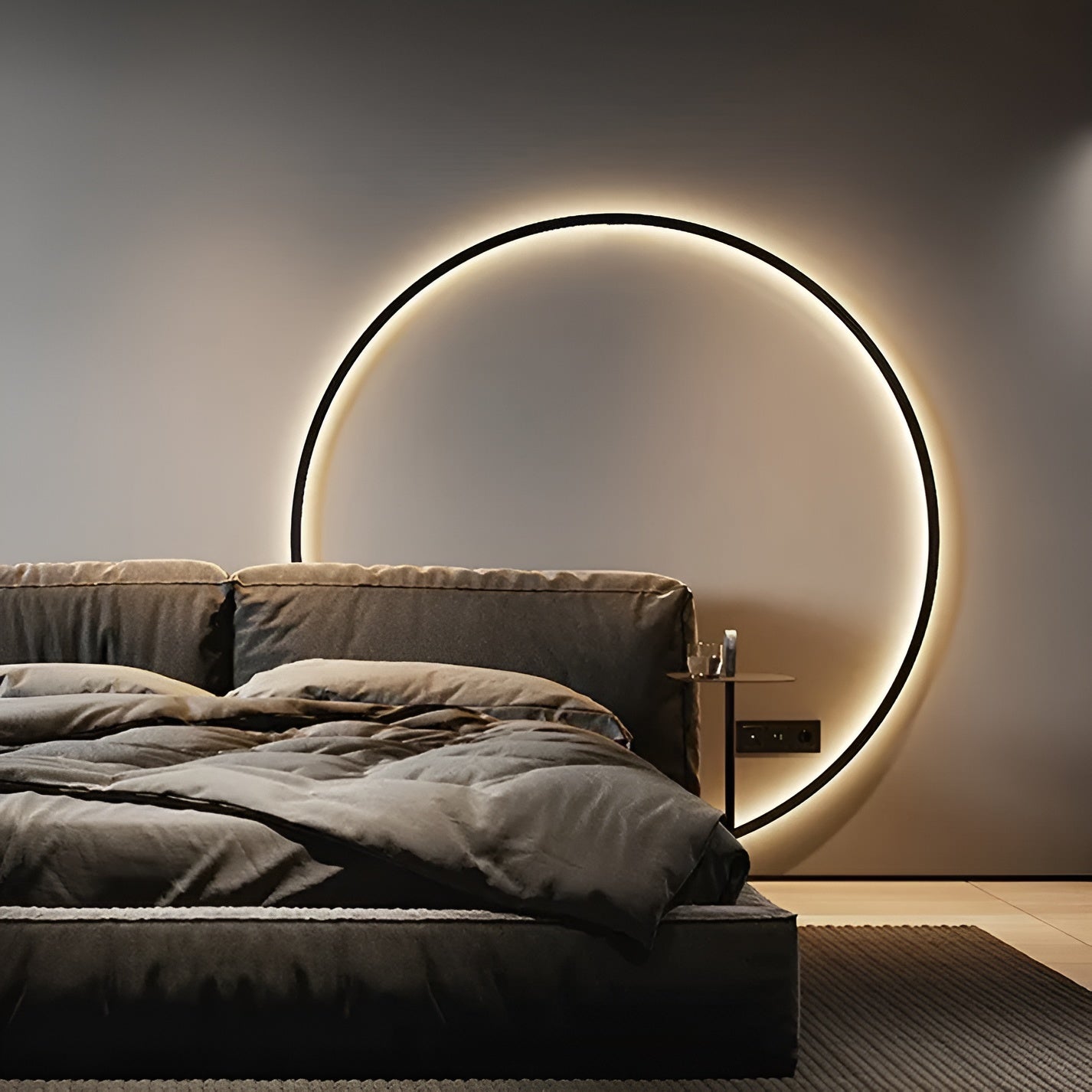 Minimalistische ronde LED-wandlamp 