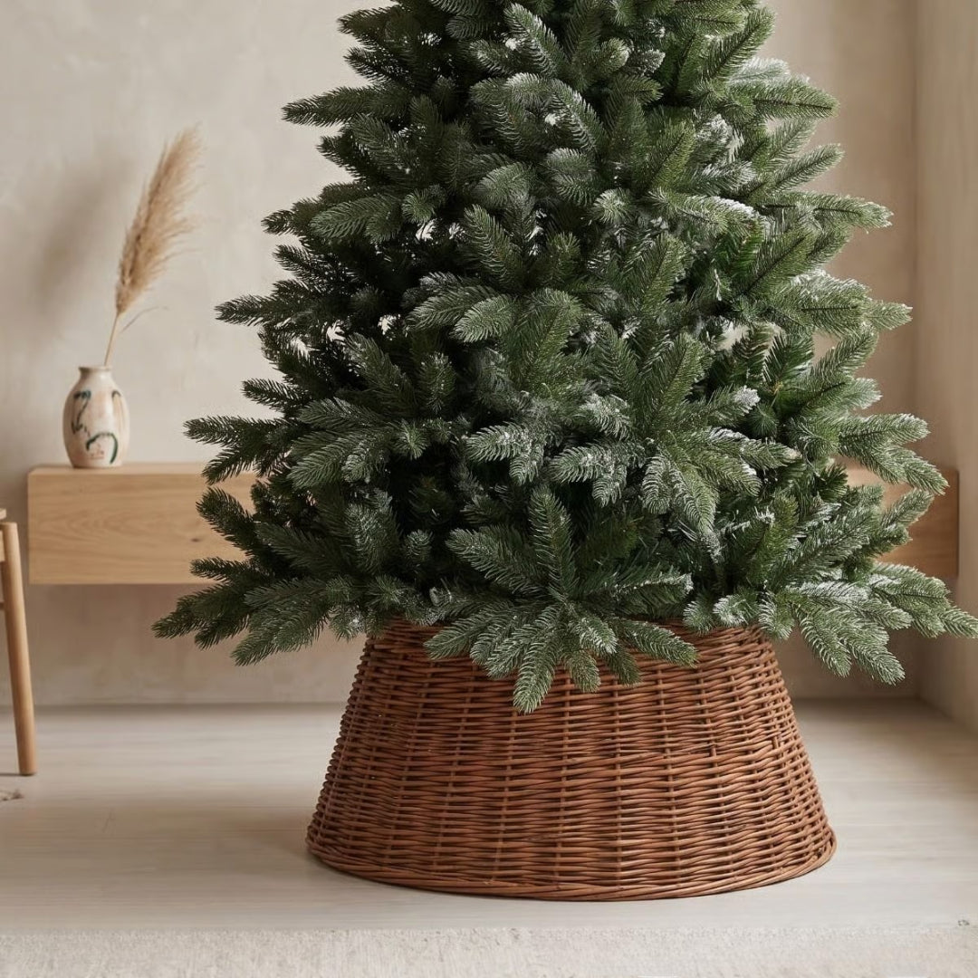 Willowen Weihnachtsbaumständer-Abdeckung aus natürlicher Weide
