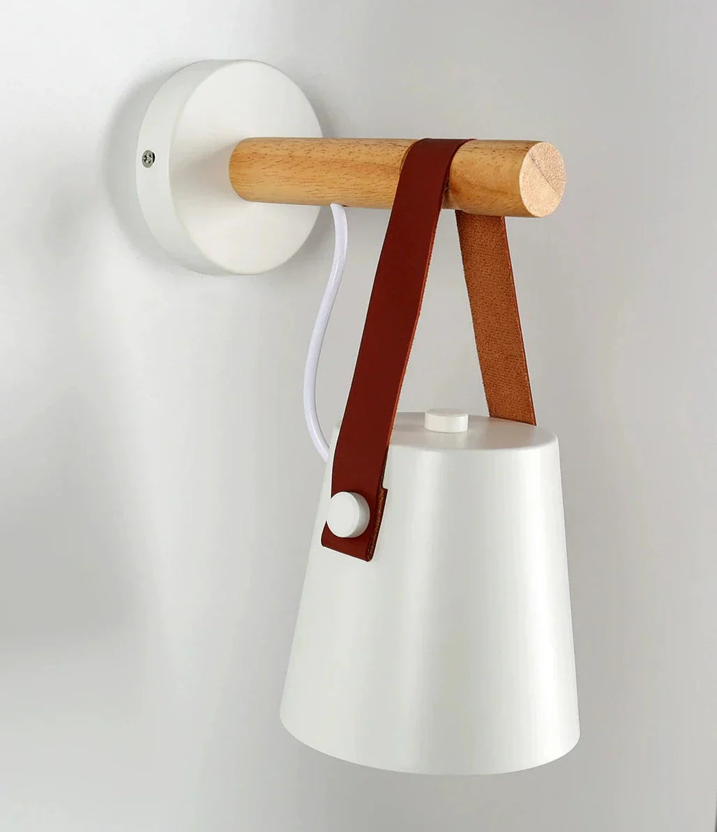 NordLicht houten wandlamp 